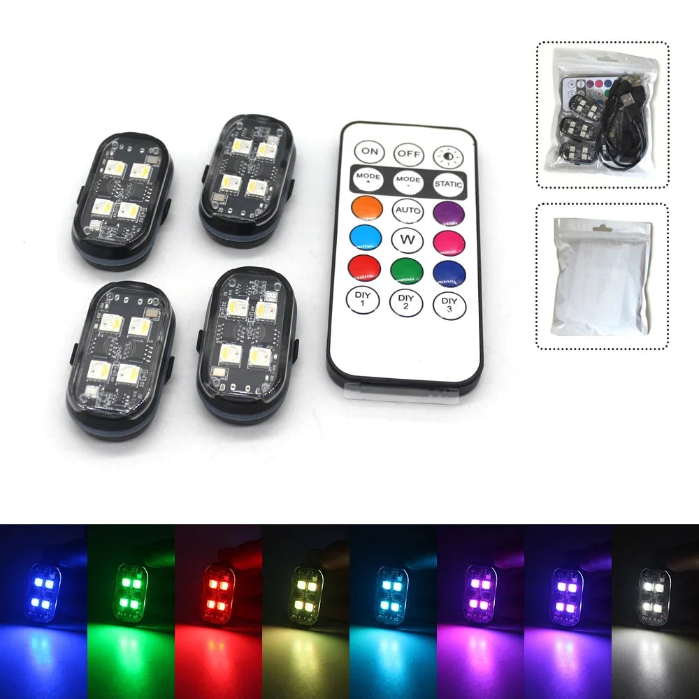 GlowPulse Drive – Wireless LED Car Atmosphere Lights
