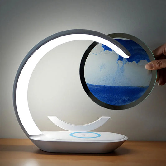 GlowSand – Wireless Charging Quicksand Desk Lamp