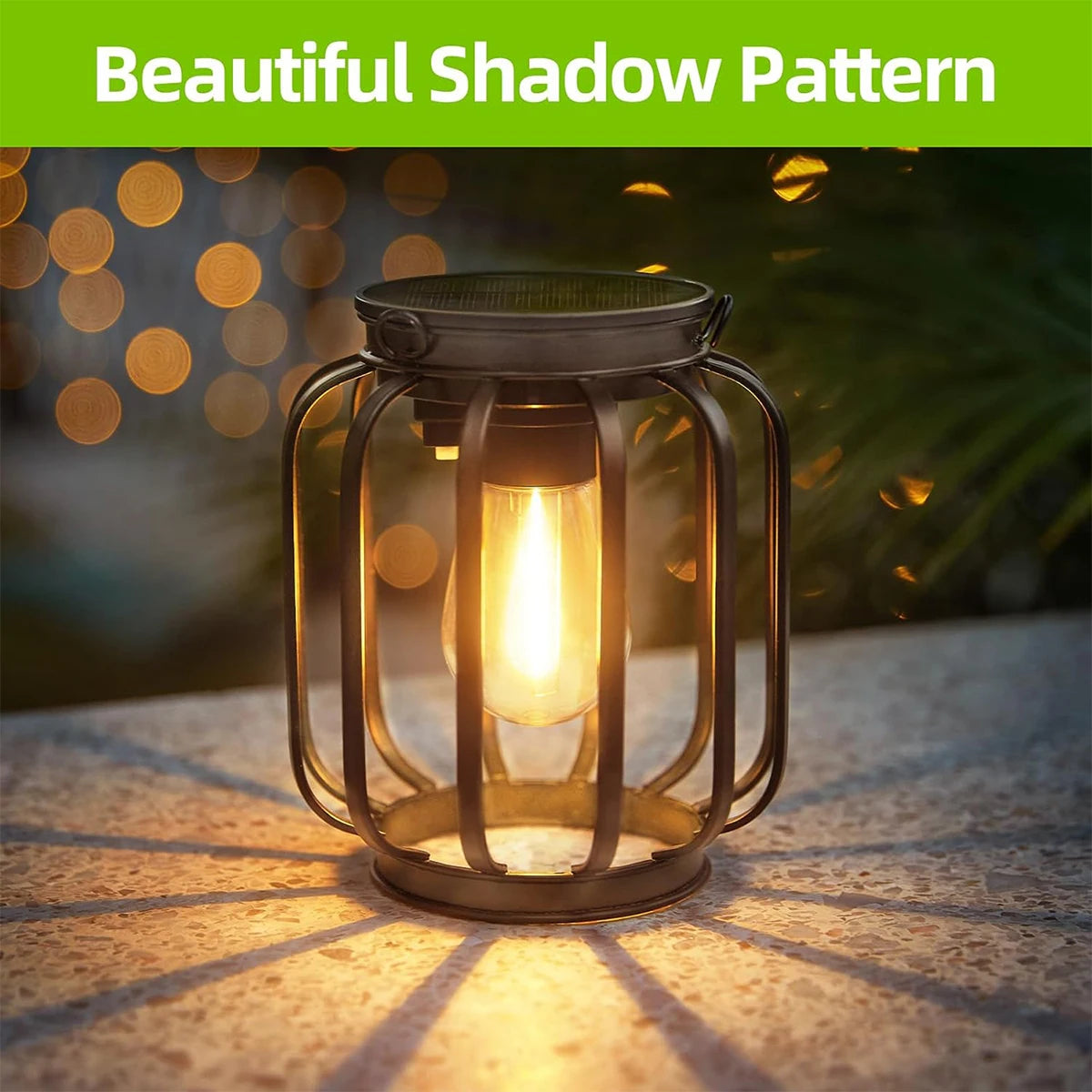 LumiRustic – Solar LED Hanging Lantern for Garden