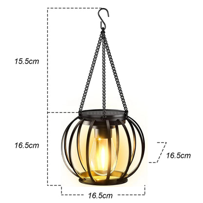 LumiRustic – Solar LED Hanging Lantern for Garden