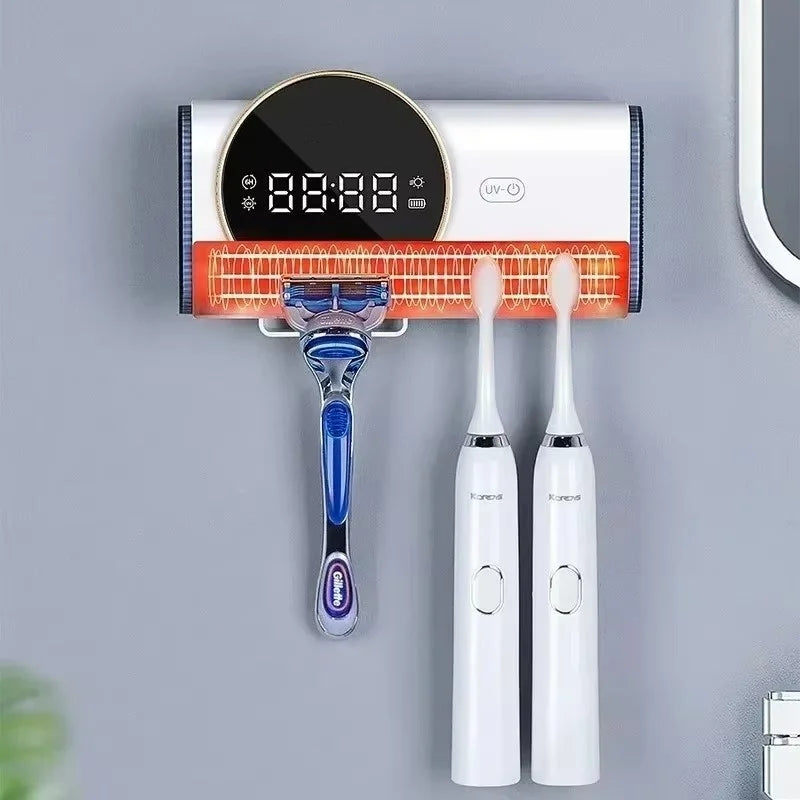 UV CleanDock™ – Wall-Mounted Toothbrush & Razor Steriliser Set