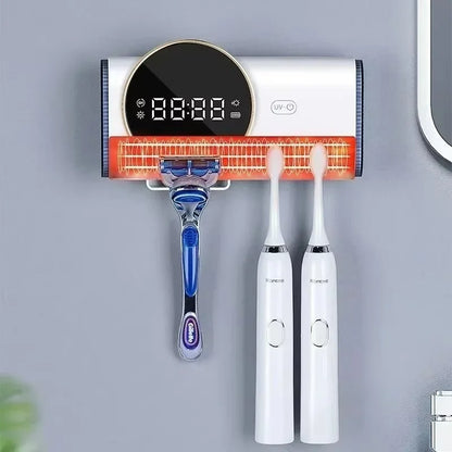 UV CleanDock™ – Wall-Mounted Toothbrush & Razor Steriliser Set