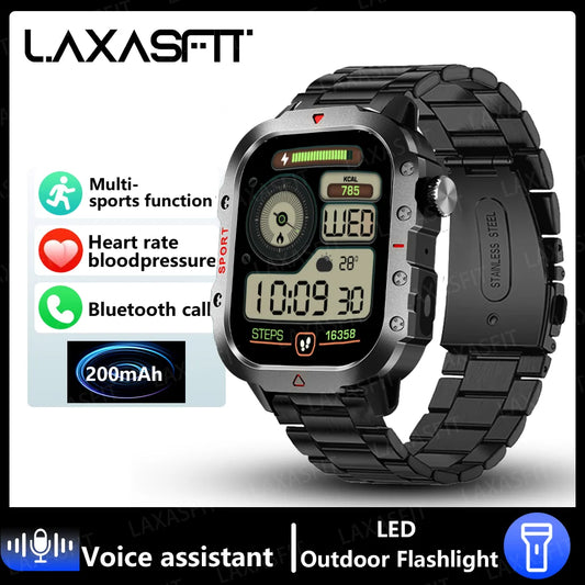 TitanTrack X – Military Outdoor Smartwatch for Men