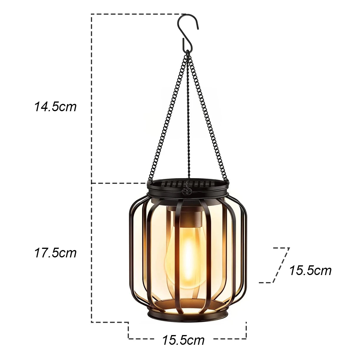 LumiRustic – Solar LED Hanging Lantern for Garden