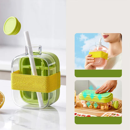 ChillMate – Covered Ice Tray with Straw & Tie