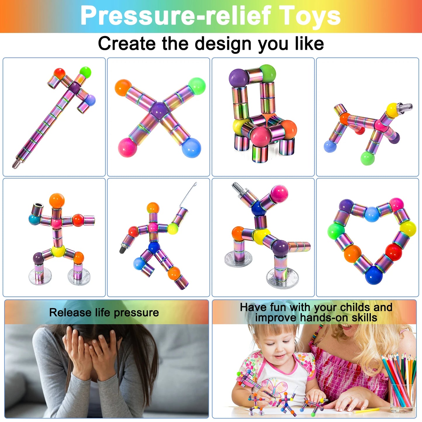 MagnoFlex Pen – Magnetic Fidget Writing Tool with Colourful Balls