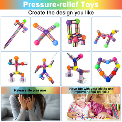 MagnoFlex Pen – Magnetic Fidget Writing Tool with Colourful Balls