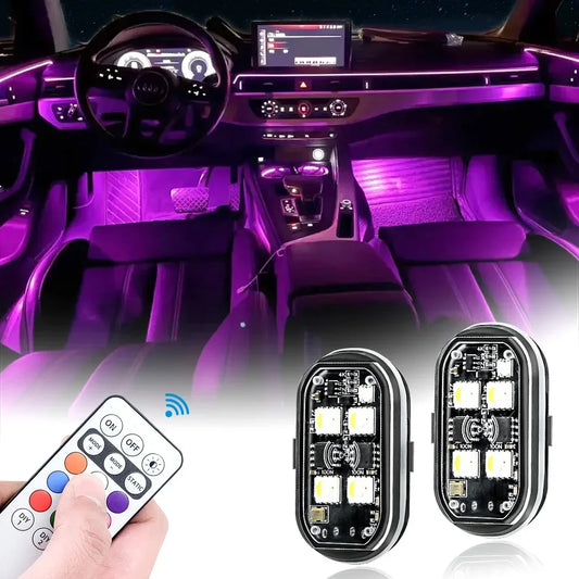 GlowPulse Drive – Wireless LED Car Atmosphere Lights