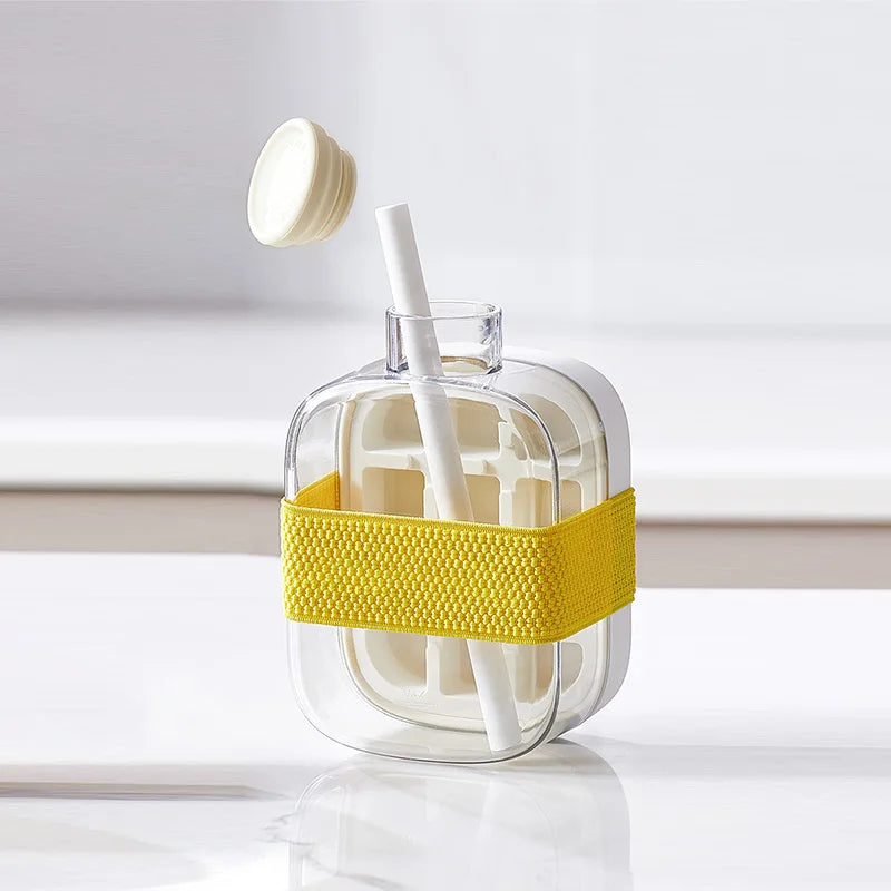 ChillMate – Covered Ice Tray with Straw & Tie