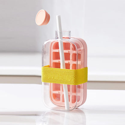 ChillMate – Covered Ice Tray with Straw & Tie