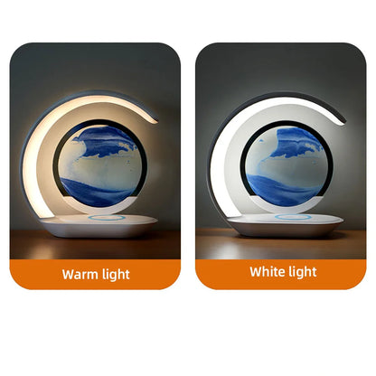 GlowSand – Wireless Charging Quicksand Desk Lamp