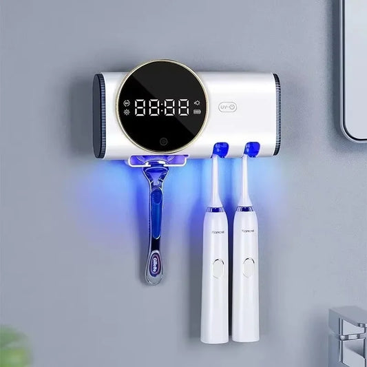 UV CleanDock™ – Wall-Mounted Toothbrush & Razor Steriliser Set