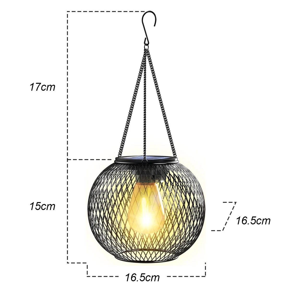 LumiRustic – Solar LED Hanging Lantern for Garden