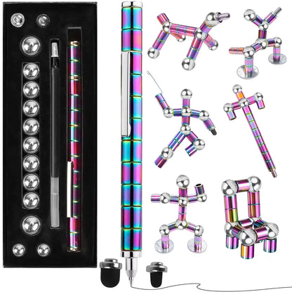 MagnoFlex Pen – Magnetic Fidget Writing Tool with Colourful Balls