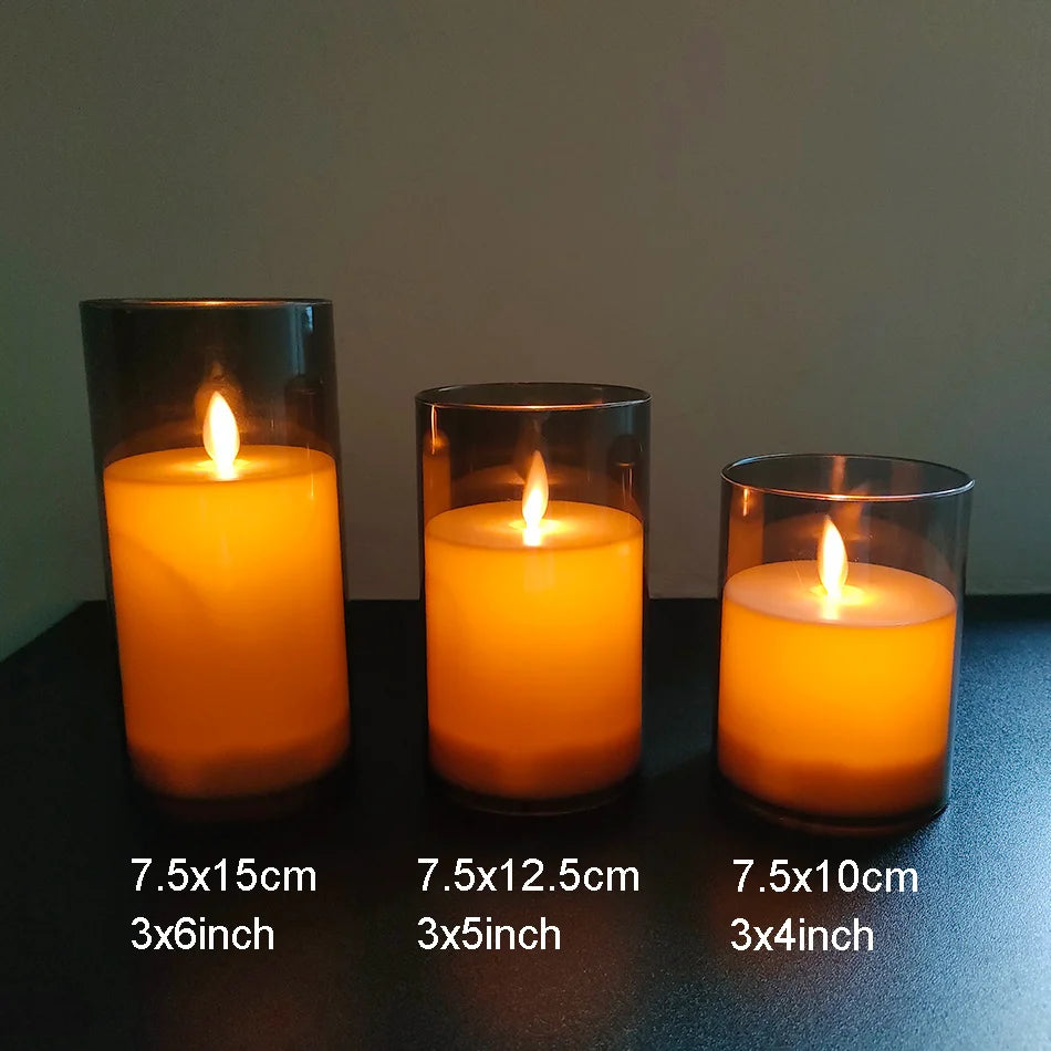 GlowEase Trio – USB LED Candles with Remote