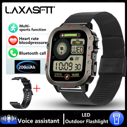 TitanTrack X – Military Outdoor Smartwatch for Men