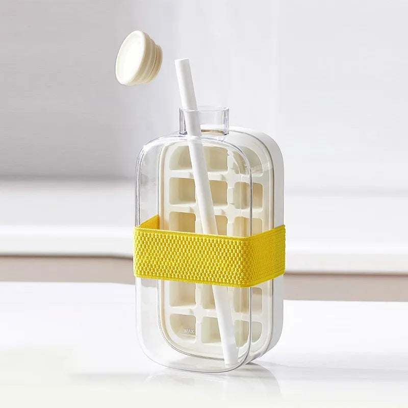 ChillMate – Covered Ice Tray with Straw & Tie