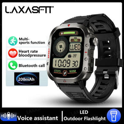 TitanTrack X – Military Outdoor Smartwatch for Men