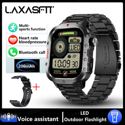 TitanTrack X – Military Outdoor Smartwatch for Men
