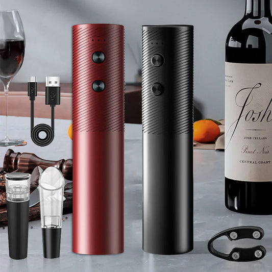 VinoEase – Rechargeable Electric Wine Opener Set