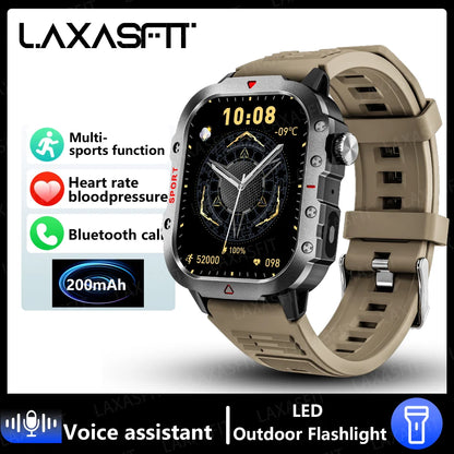 TitanTrack X – Military Outdoor Smartwatch for Men
