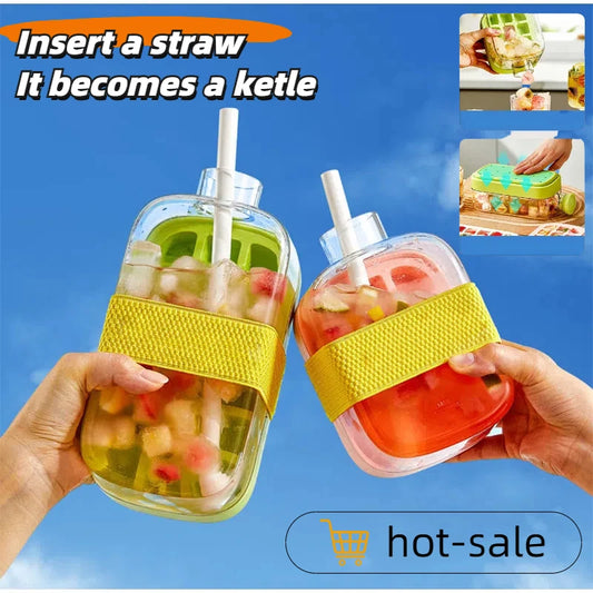 ChillMate – Covered Ice Tray with Straw & Tie