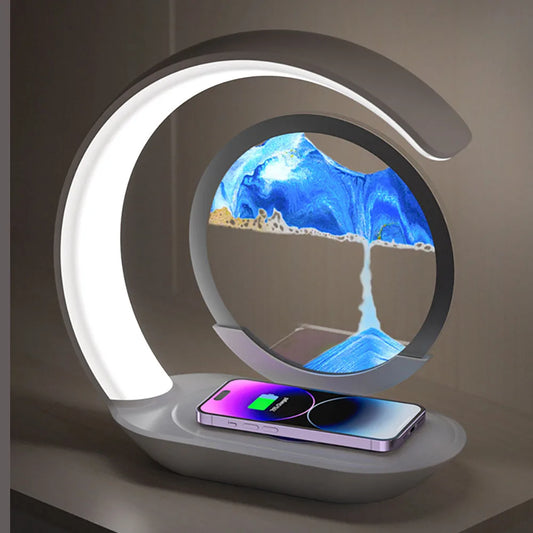 GlowSand – Wireless Charging Quicksand Desk Lamp