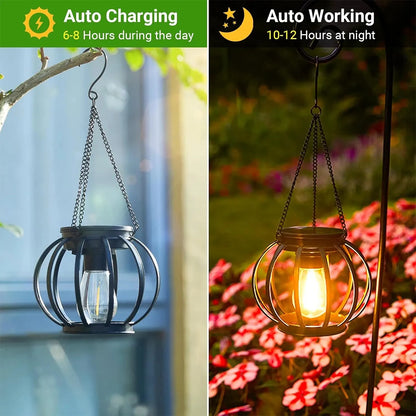 LumiRustic – Solar LED Hanging Lantern for Garden