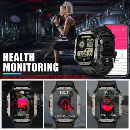 TitanTrack X – Military Outdoor Smartwatch for Men