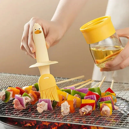GrillEase Brush – Silicone Oil Bottle Brush for Cooking