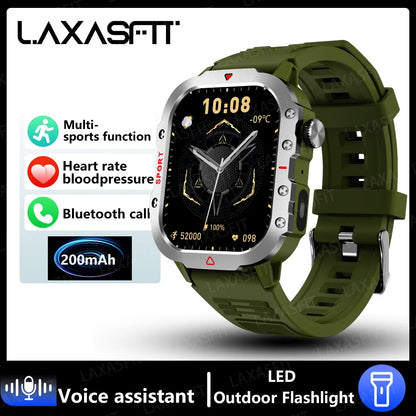 TitanTrack X – Military Outdoor Smartwatch for Men