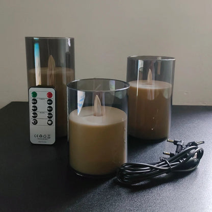 GlowEase Trio – USB LED Candles with Remote