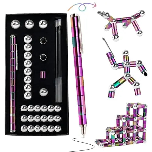 MagnoFlex Pen – Magnetic Fidget Writing Tool with Colourful Balls